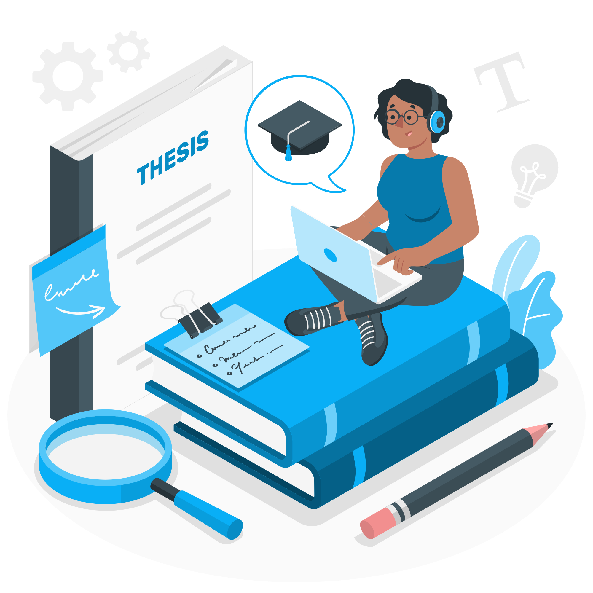 PhD student receiving academic support